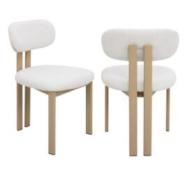 BR – CHAIR – SET OF 2 – OAK/IVORY