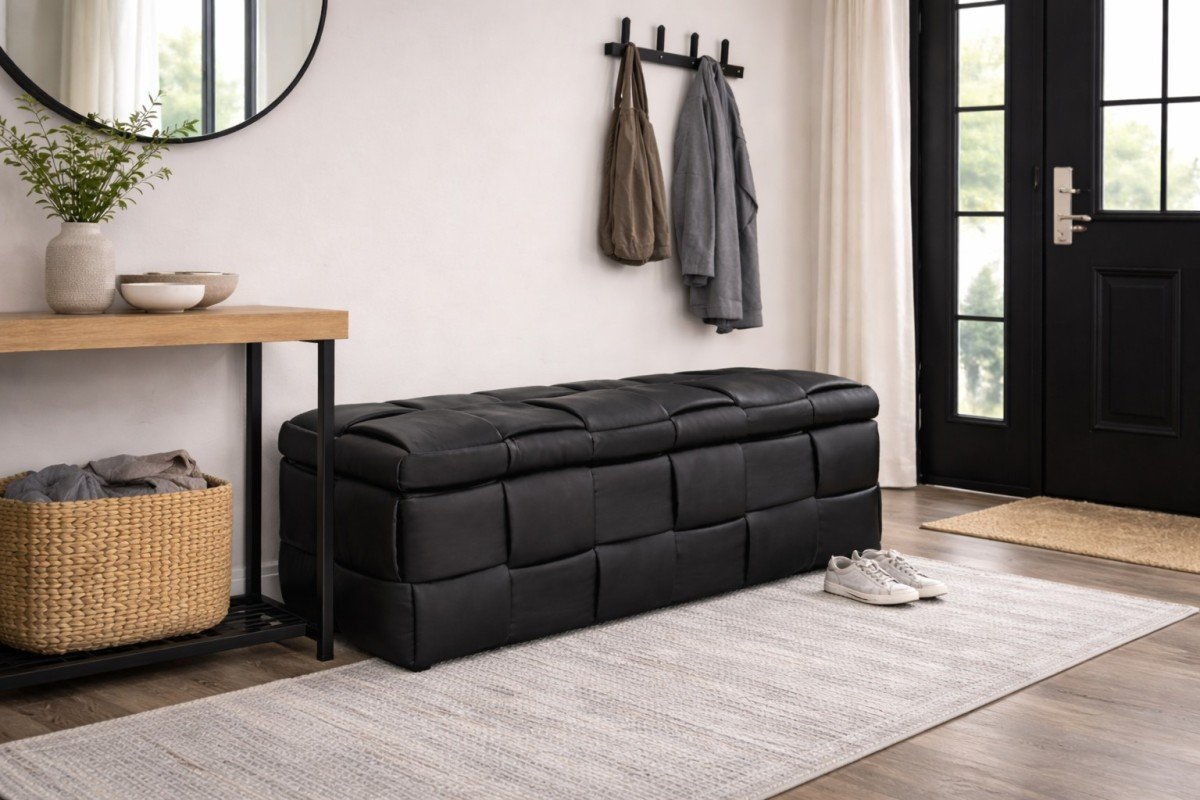 BR - STORAGE OTTOMAN - BLACK - Image 5