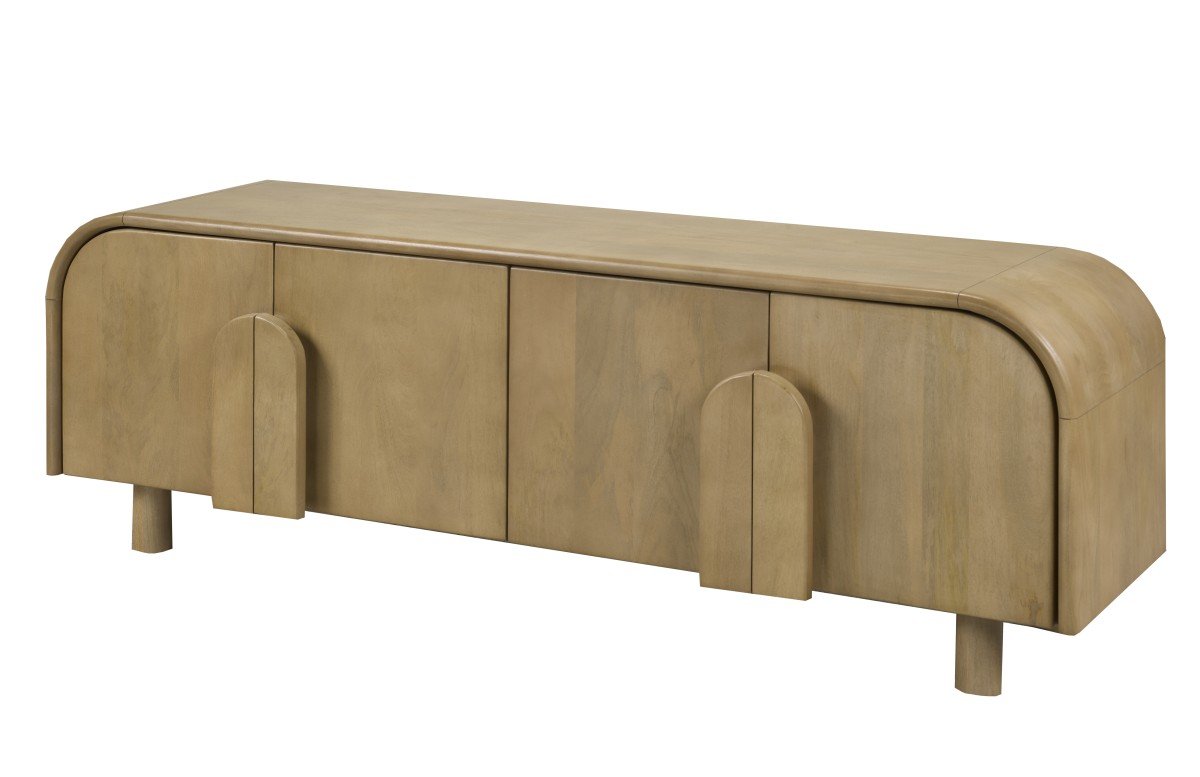 BR - 63'' TV STAND - NATURAL OAK