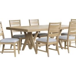 BR – 7-PIECE DINING SET – NATURAL