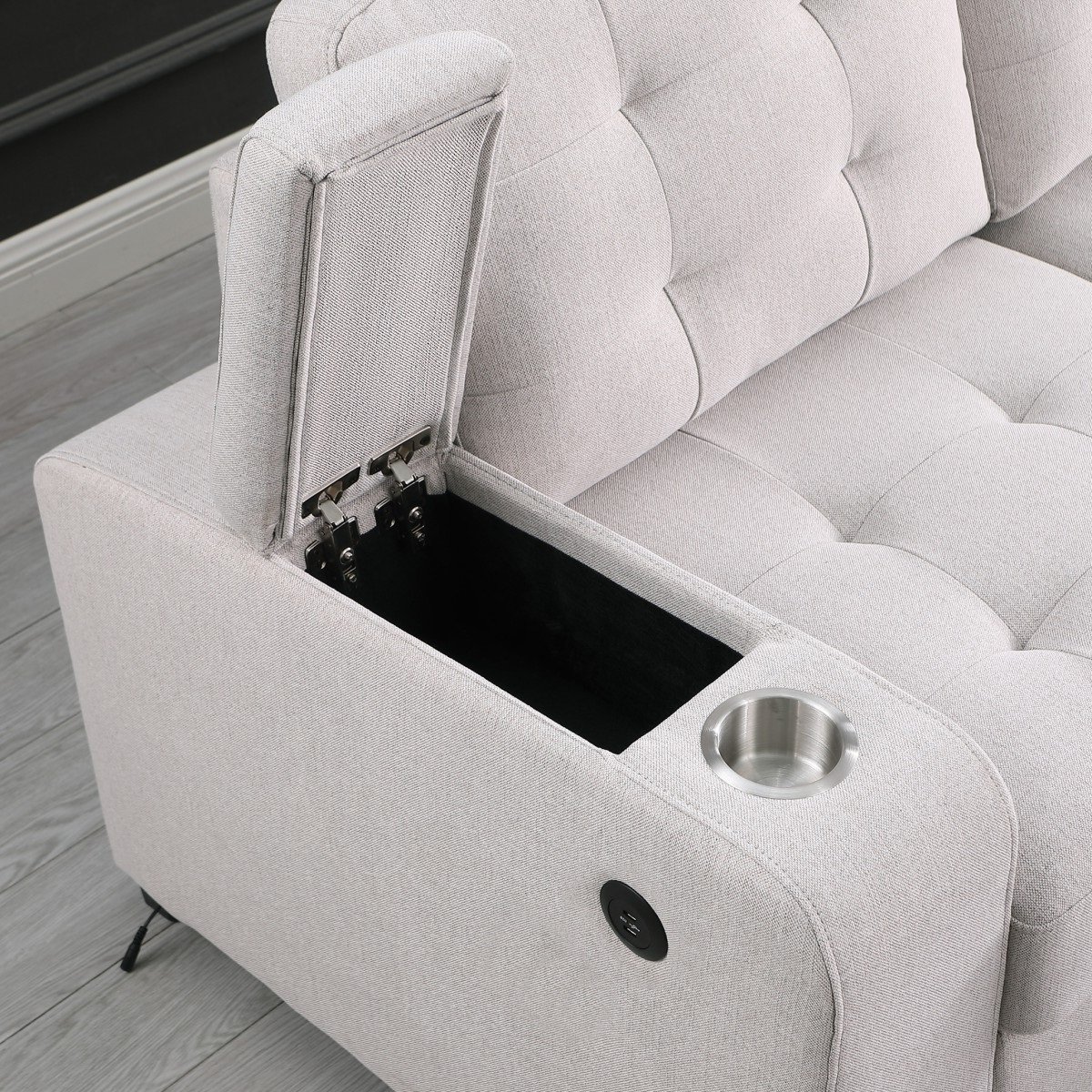 BRS - RHF SECTIONAL SLEEPER - BEIGE - Image 3