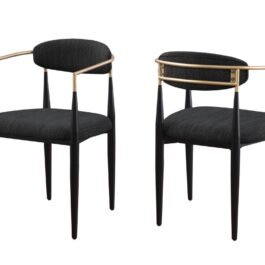 BR – CHAIRS – SET OF 2 – BLACK