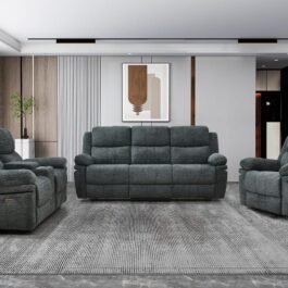 BR – POWER RECLINER SOFA SET – CHARCOAL