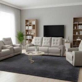 BR – POWER RECLINER SOFA SET – TAUPE