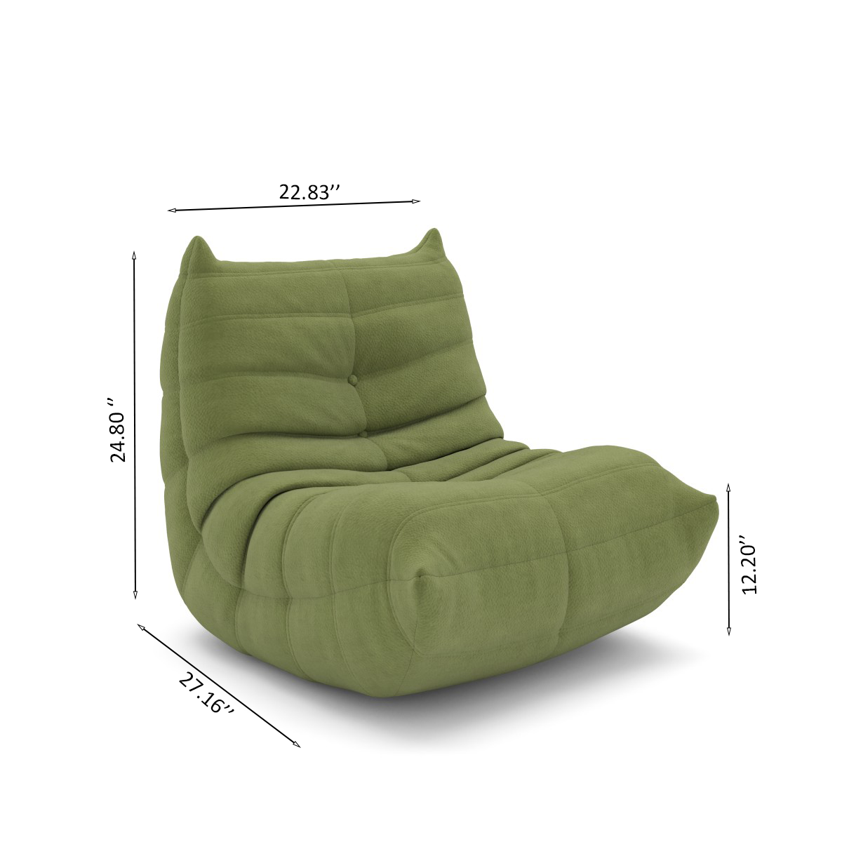 BR - KID'S ARMLESS CHAIR - SAGE - Image 2